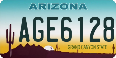 AZ license plate AGE6128