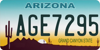 AZ license plate AGE7295