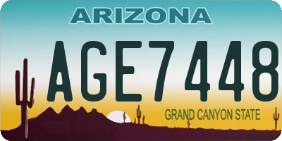 AZ license plate AGE7448