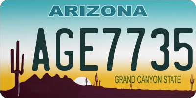 AZ license plate AGE7735