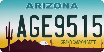 AZ license plate AGE9515