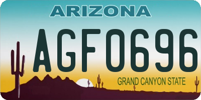 AZ license plate AGF0696
