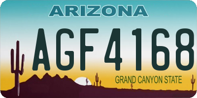 AZ license plate AGF4168