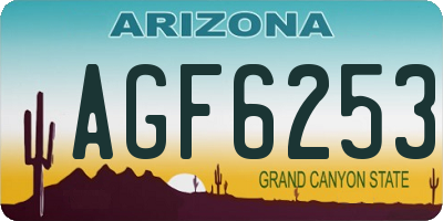 AZ license plate AGF6253