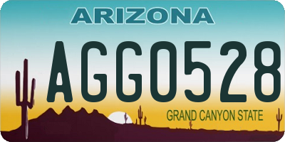AZ license plate AGG0528