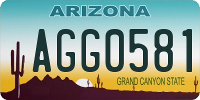 AZ license plate AGG0581