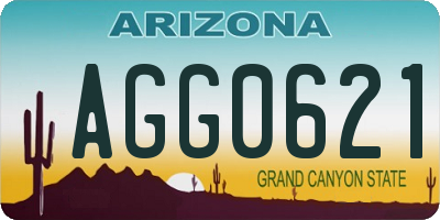 AZ license plate AGG0621