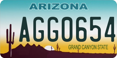 AZ license plate AGG0654
