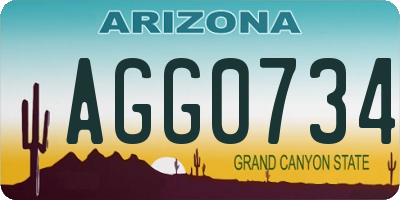 AZ license plate AGG0734