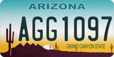 AZ license plate AGG1097