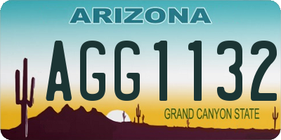 AZ license plate AGG1132