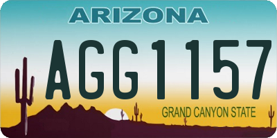 AZ license plate AGG1157