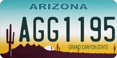 AZ license plate AGG1195