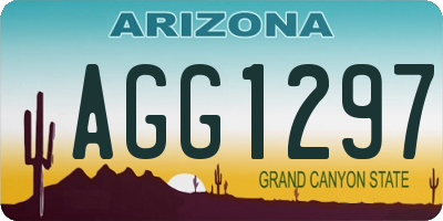 AZ license plate AGG1297