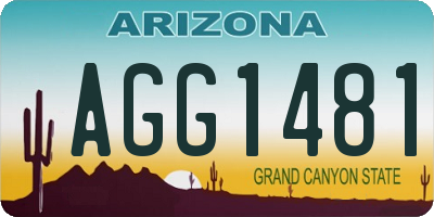 AZ license plate AGG1481