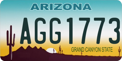 AZ license plate AGG1773
