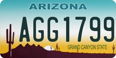 AZ license plate AGG1799