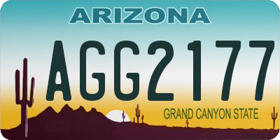 AZ license plate AGG2177