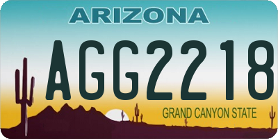 AZ license plate AGG2218