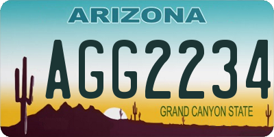 AZ license plate AGG2234