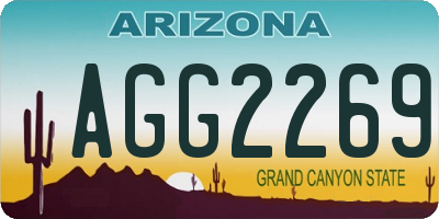 AZ license plate AGG2269