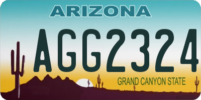 AZ license plate AGG2324