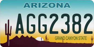 AZ license plate AGG2382