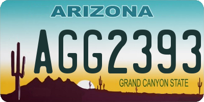 AZ license plate AGG2393