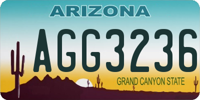 AZ license plate AGG3236