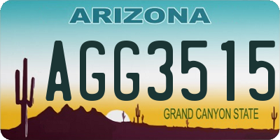 AZ license plate AGG3515