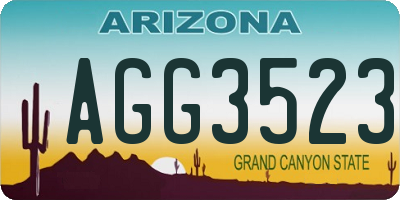 AZ license plate AGG3523