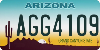AZ license plate AGG4109
