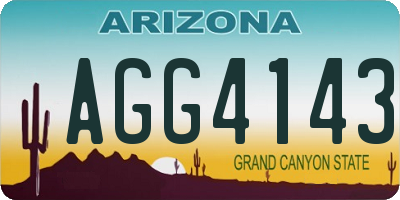 AZ license plate AGG4143
