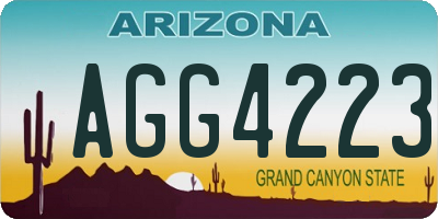 AZ license plate AGG4223
