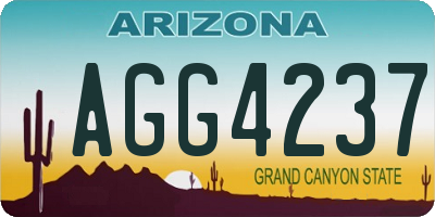 AZ license plate AGG4237