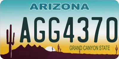AZ license plate AGG4370
