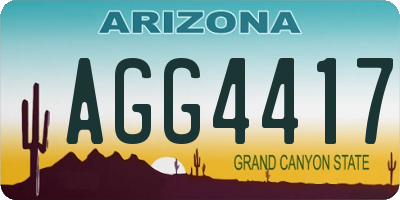 AZ license plate AGG4417