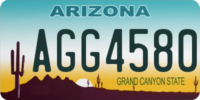 AZ license plate AGG4580