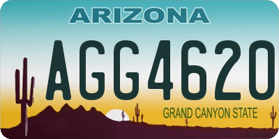 AZ license plate AGG4620