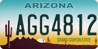 AZ license plate AGG4812