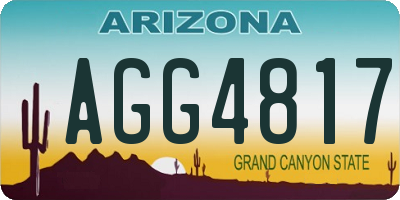 AZ license plate AGG4817