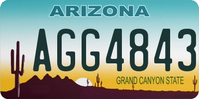 AZ license plate AGG4843