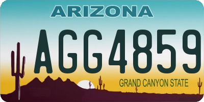 AZ license plate AGG4859