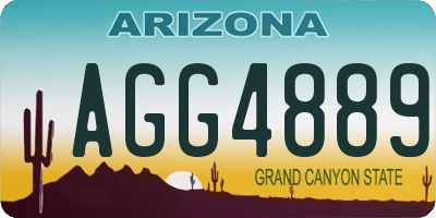 AZ license plate AGG4889