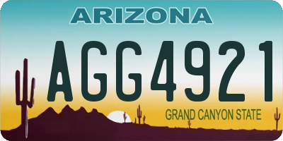 AZ license plate AGG4921