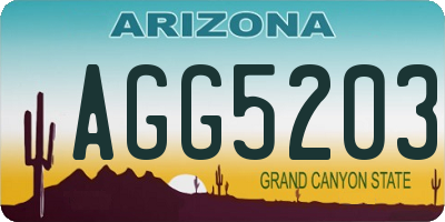 AZ license plate AGG5203