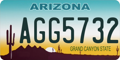 AZ license plate AGG5732