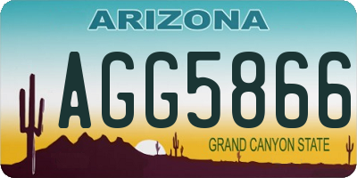 AZ license plate AGG5866