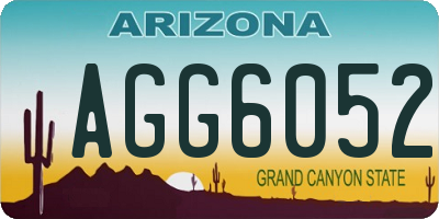 AZ license plate AGG6052