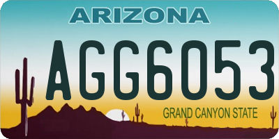 AZ license plate AGG6053